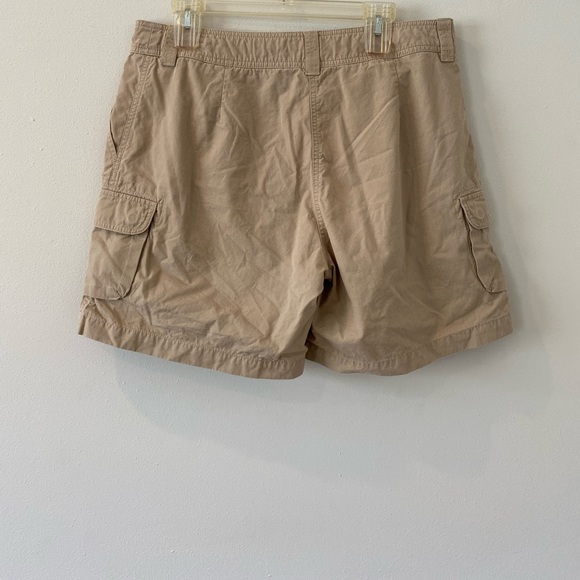 Jones New York Sport Shorts 14 Cargo Pockets 100% Cotton Khaki Tan Drawstring - Picture 4 of 6